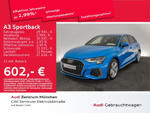 Audi A3 Sportback 40 TFSI e S tronic S line Virtual+/