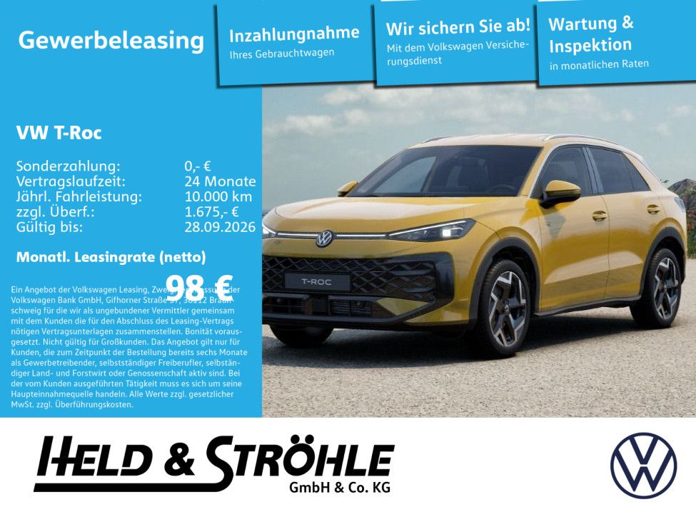 Volkswagen T-Roc R-Line 1.5eTSI Gewerbeleasing