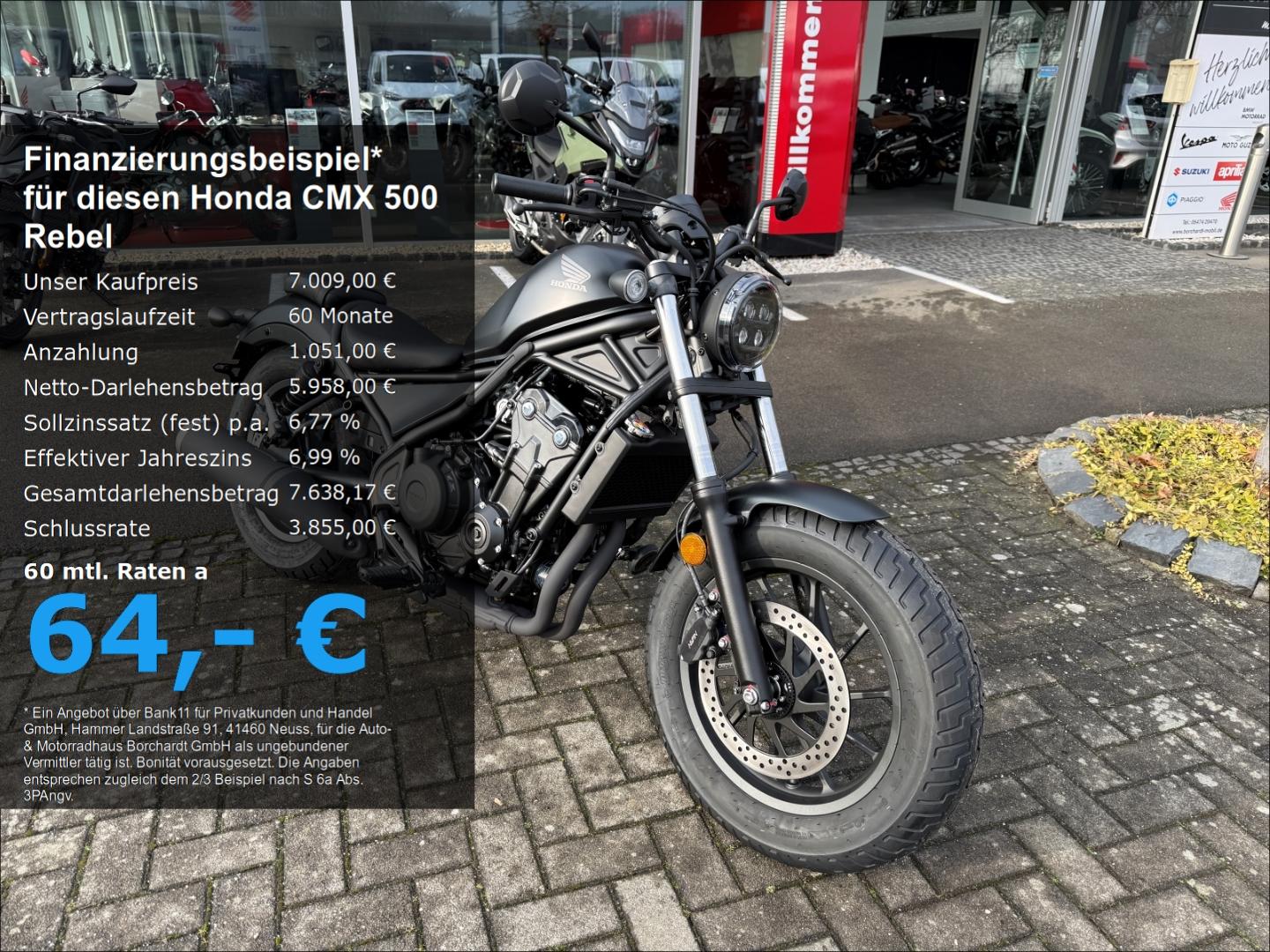 Honda CMX 500 Rebel *Mod.2026*Sofort verf.*6 Jahre Gar
