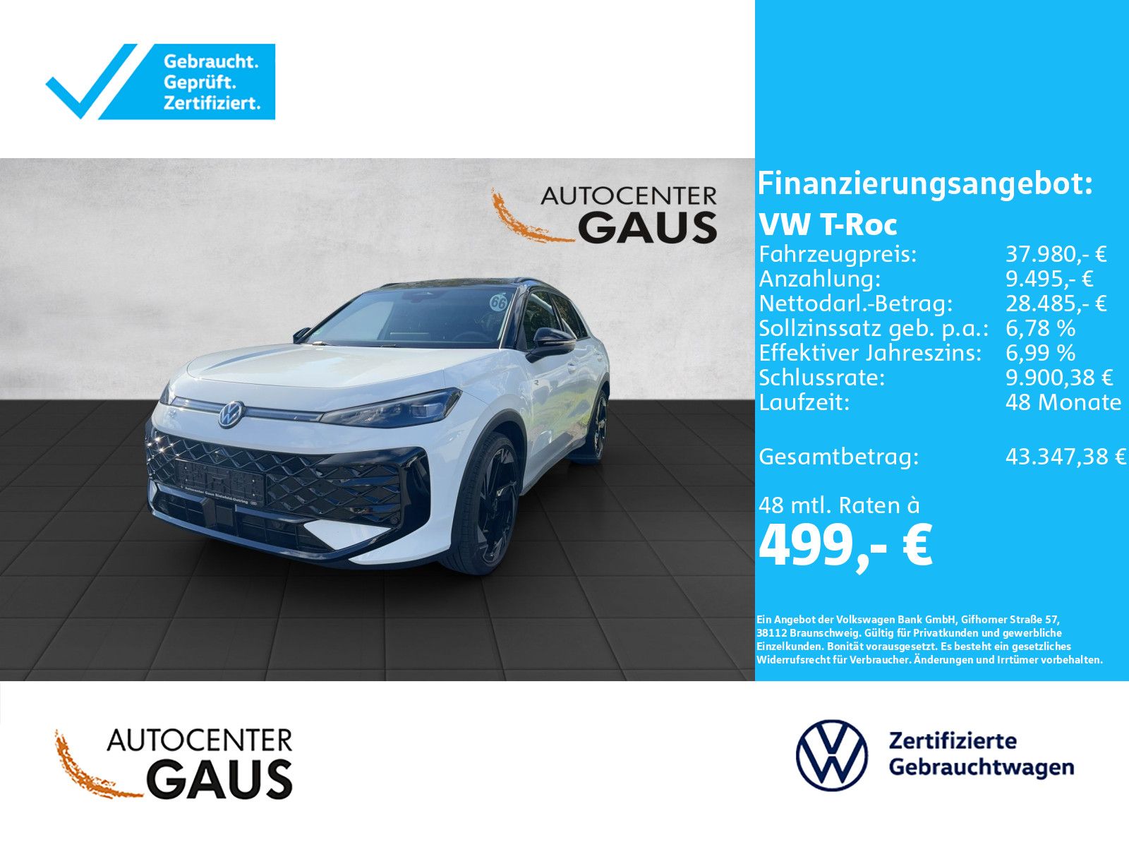Volkswagen T-Roc R-Line 1.5 eTSI DSG ACC CarPlay Area View foto 2