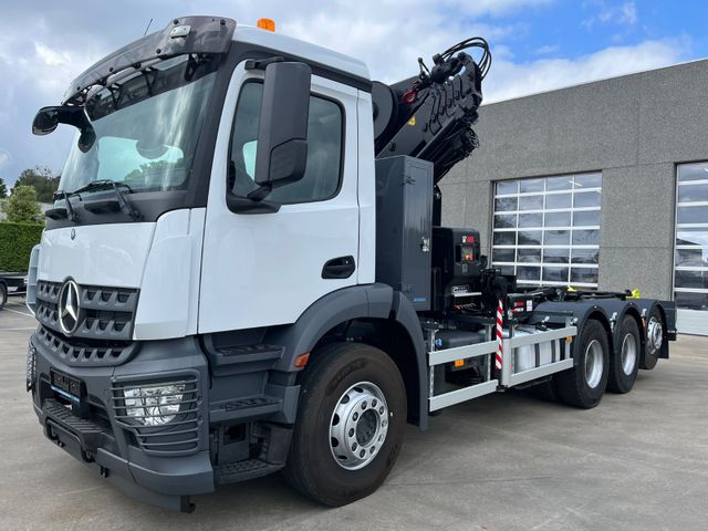 Mercedes-Benz Arocs 3240 crane hiab 232.5 + new hooklift Hiab