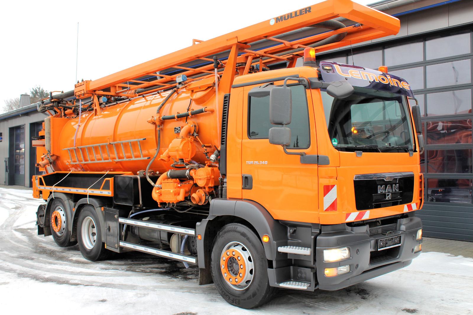 MAN TGM 26.340 6x2 Müller 13m³ Saug u.Druck HD-KOMBI