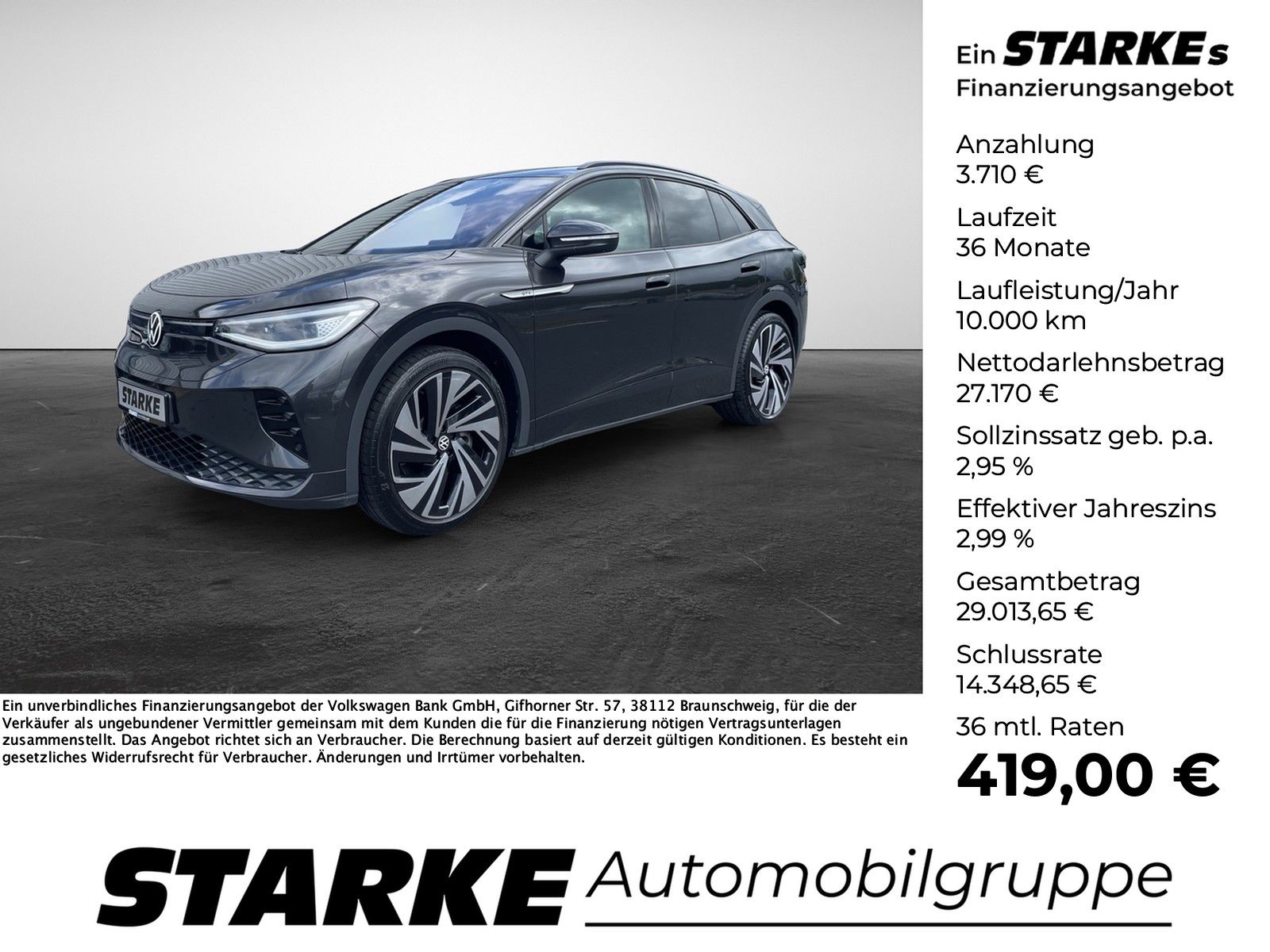Volkswagen ID.4 GTX 4Motion  HeadUp AHK Navi LED Kamera PDC