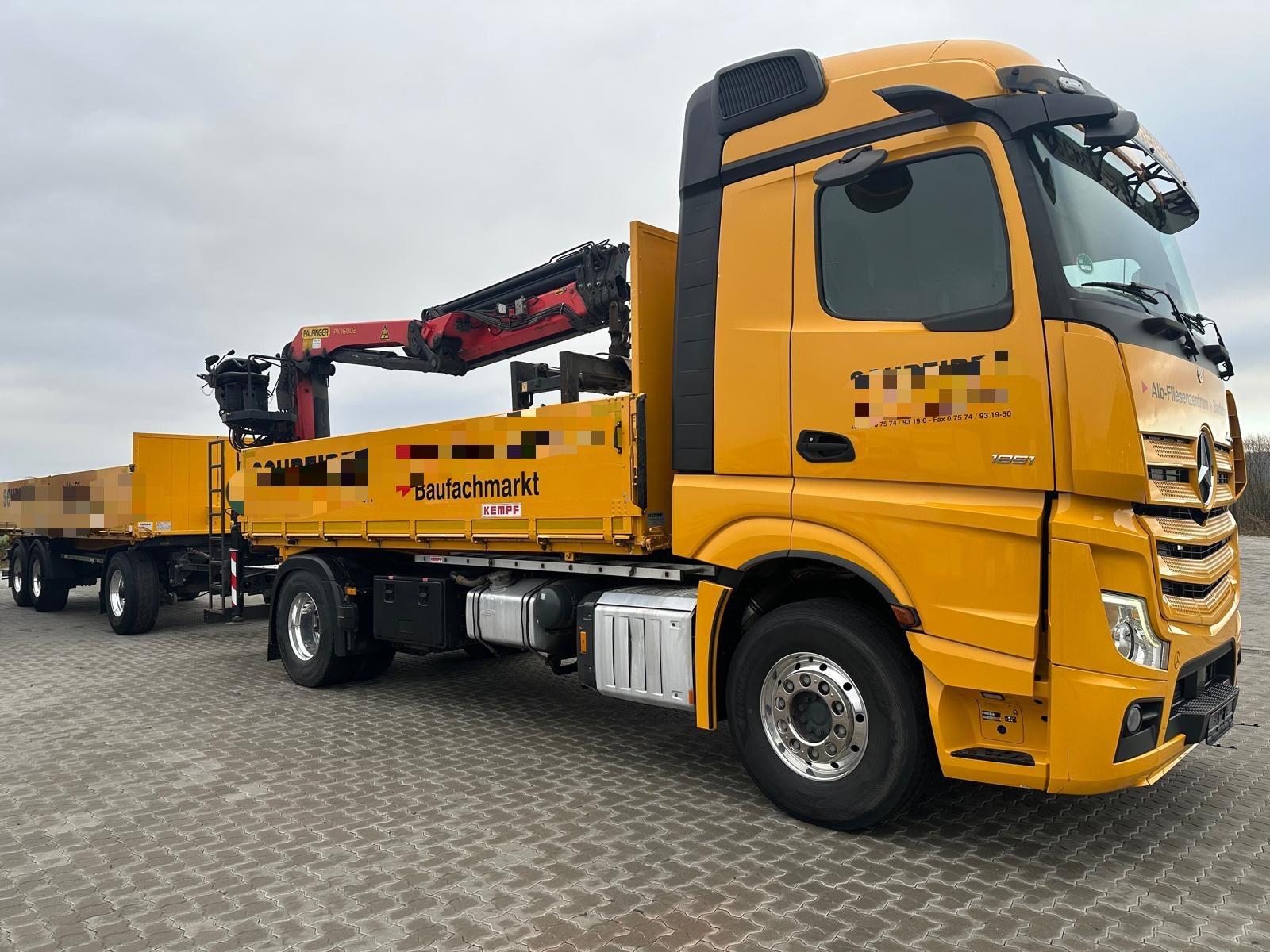 Mercedes-Benz Actros 1851/Kipper+Anh.3Achs 3Skipper/Palfinger