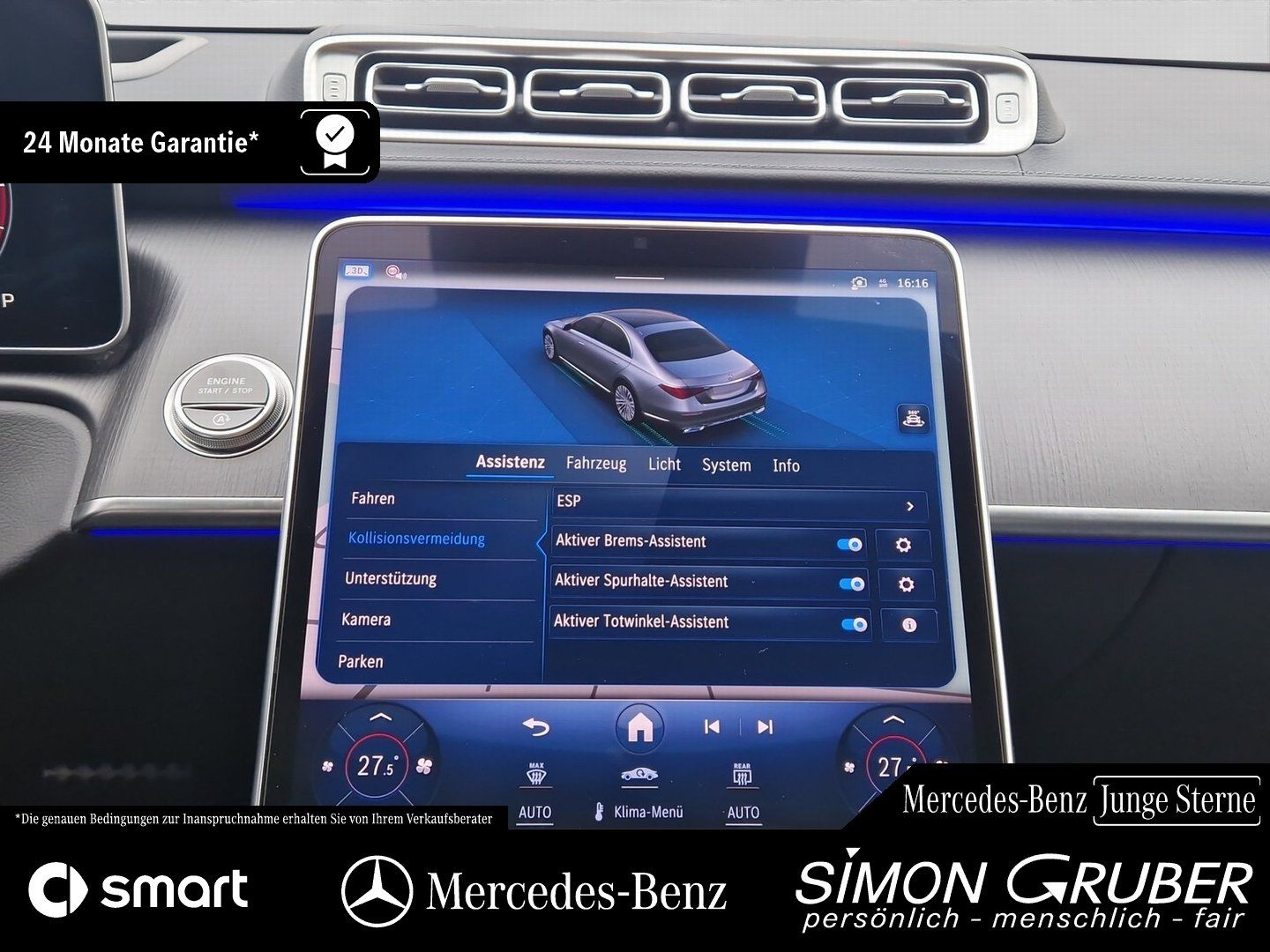 Fahrzeugabbildung Mercedes-Benz S 350 d 4MATIC AMG Pano HUD Burm Sitzklima