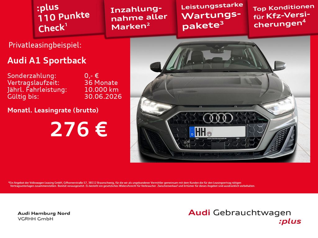 Audi A1 Sportback 30  TFSI S line S tronic Nav Kamera
