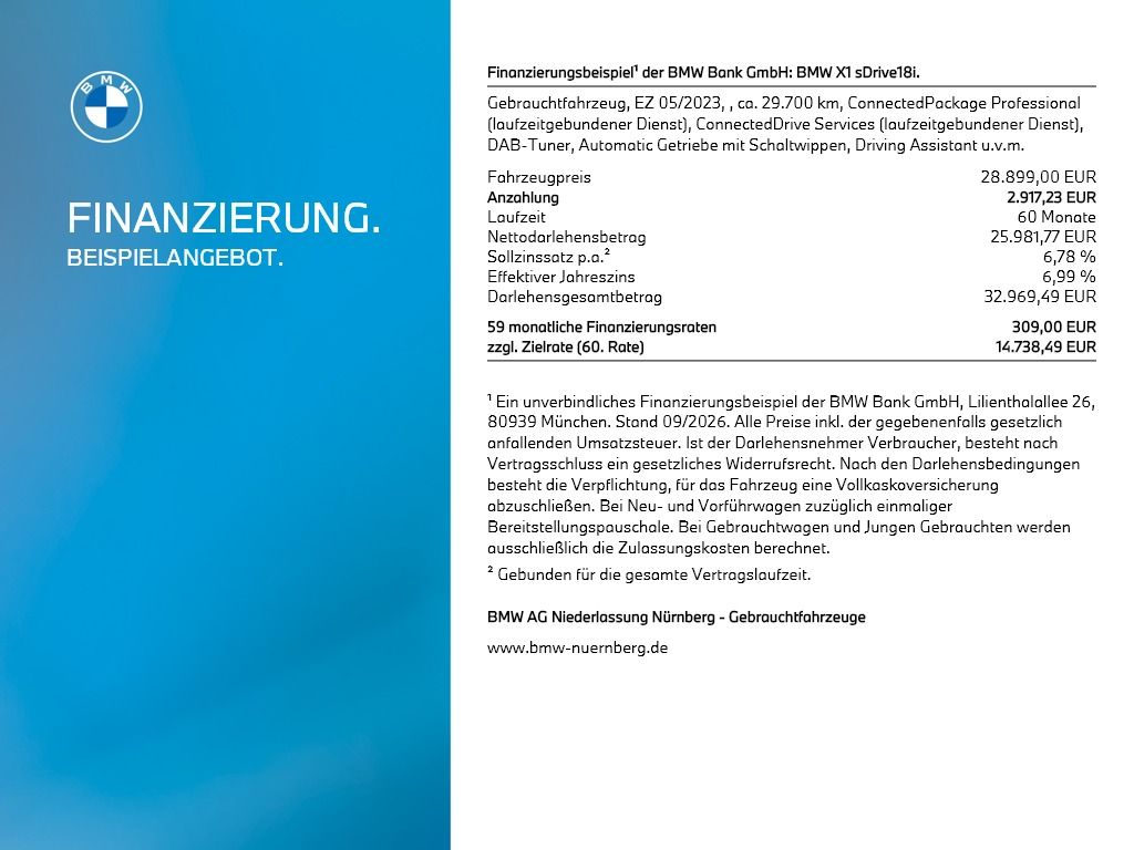 BMW X1 sDrive18i Navi Kamera PDC LED foto 3