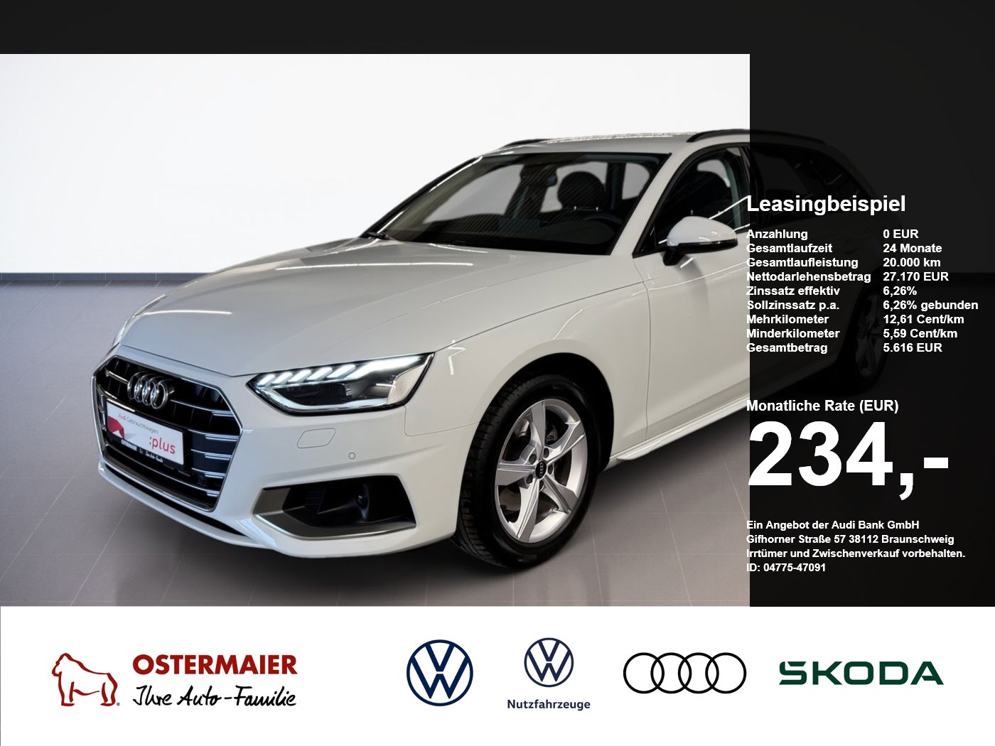 Audi A4 Avant ADVANCED 35 TFSI 150PS S-TRONIC LED.NAV