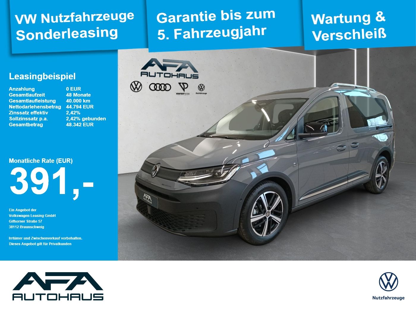 Volkswagen Caddy 1.5 TSI Pan Americana Pano*AHK*StHz*Navi