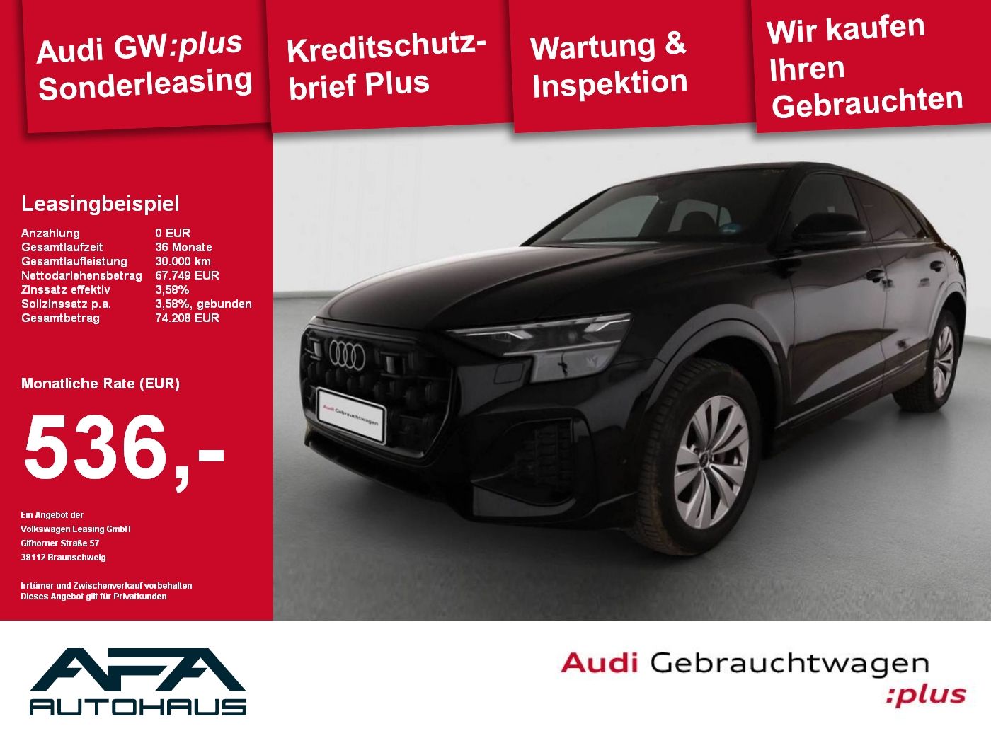 Audi Q8 45 TDI qu. tiptr. Luft*AHK*Matrix*Opt.Schwarz