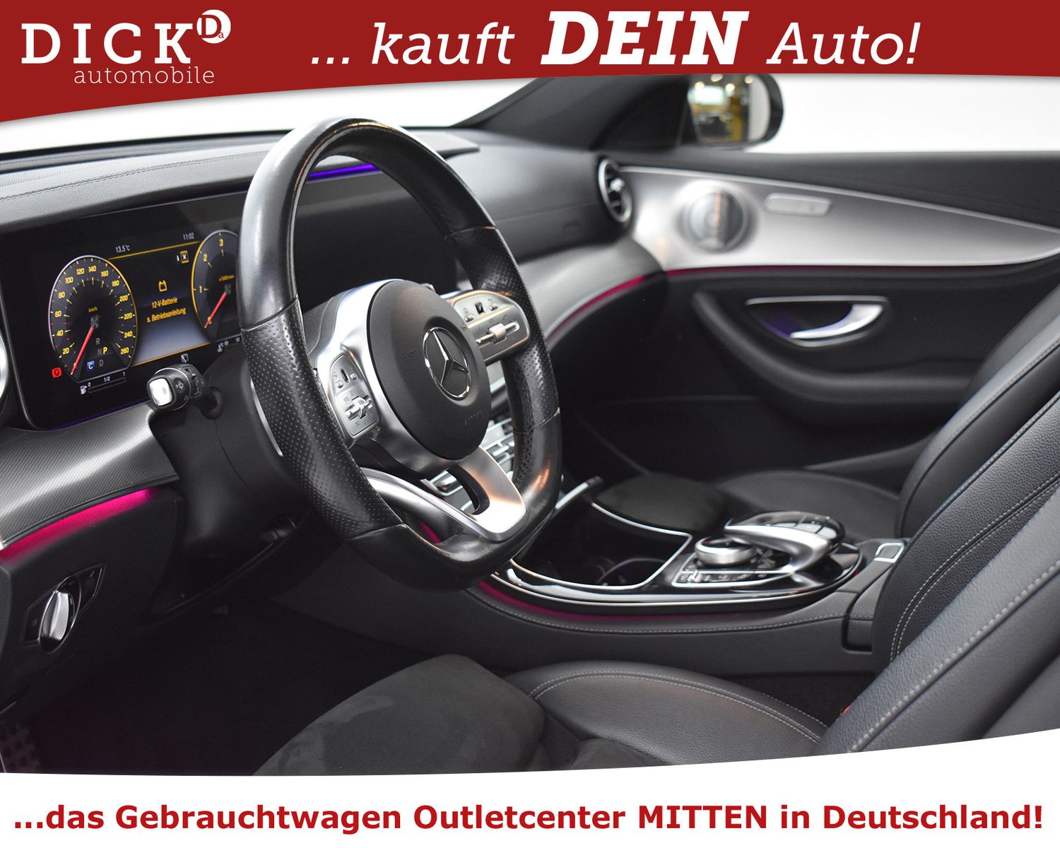 MERCEDES-BENZ E350d 2X AMG Line NIGHT+PANO+WIDES+BURMS+KAM+20" - Image 10