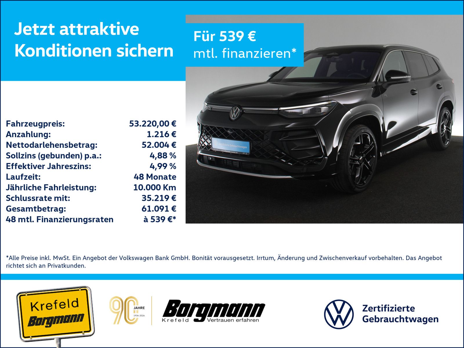 Volkswagen Tayron R-Line 4Motion 7-SITZER 360° PANO LED ACC foto 1