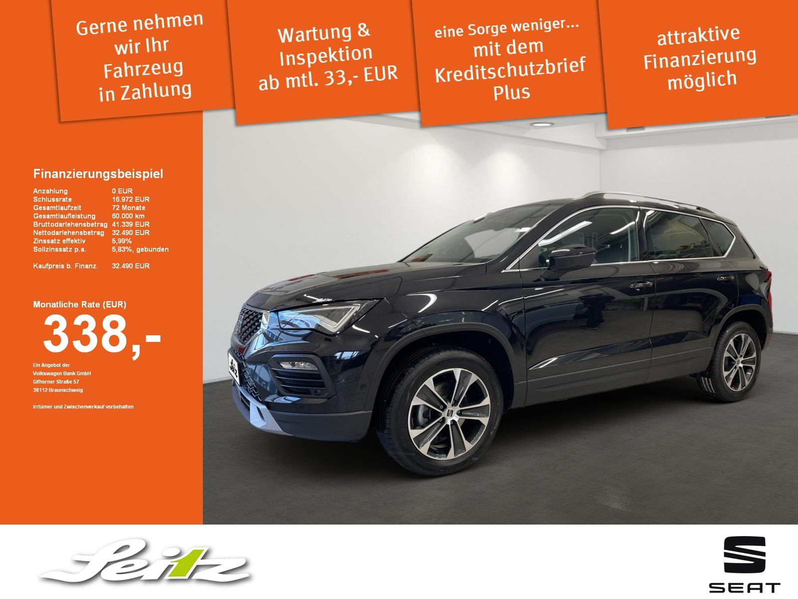 Seat Ateca 1.5 TSI Style *AHK*NAVI*KAMERA*SITZH*