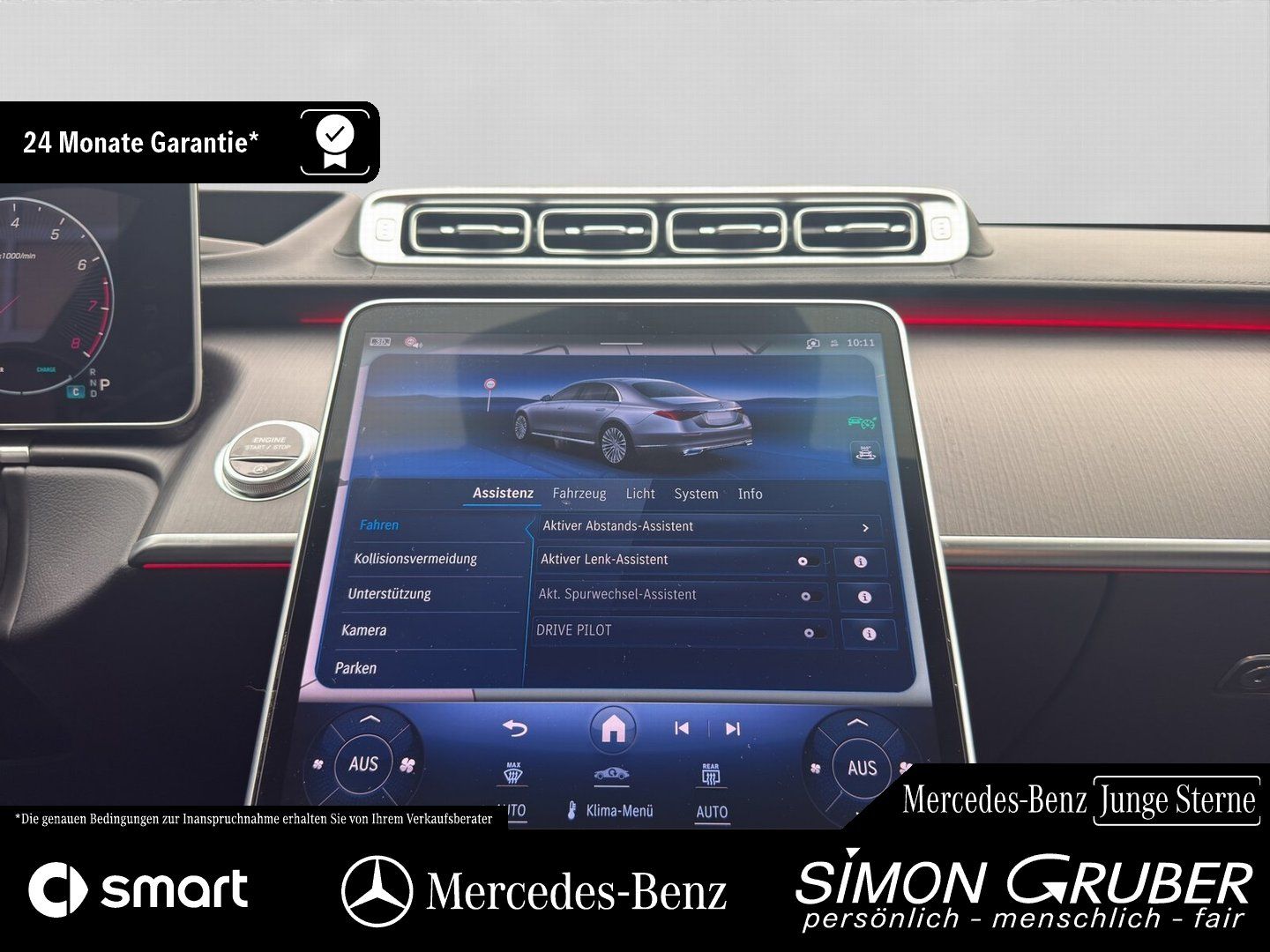 Fahrzeugabbildung Mercedes-Benz S 500 4M AMG Pano 4*Massage+Sitzklima Burm Nappa