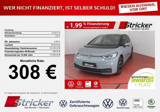 VW ID.3 Pro S 150/77 308,-ohne Anzahlung HUD ACC Ma