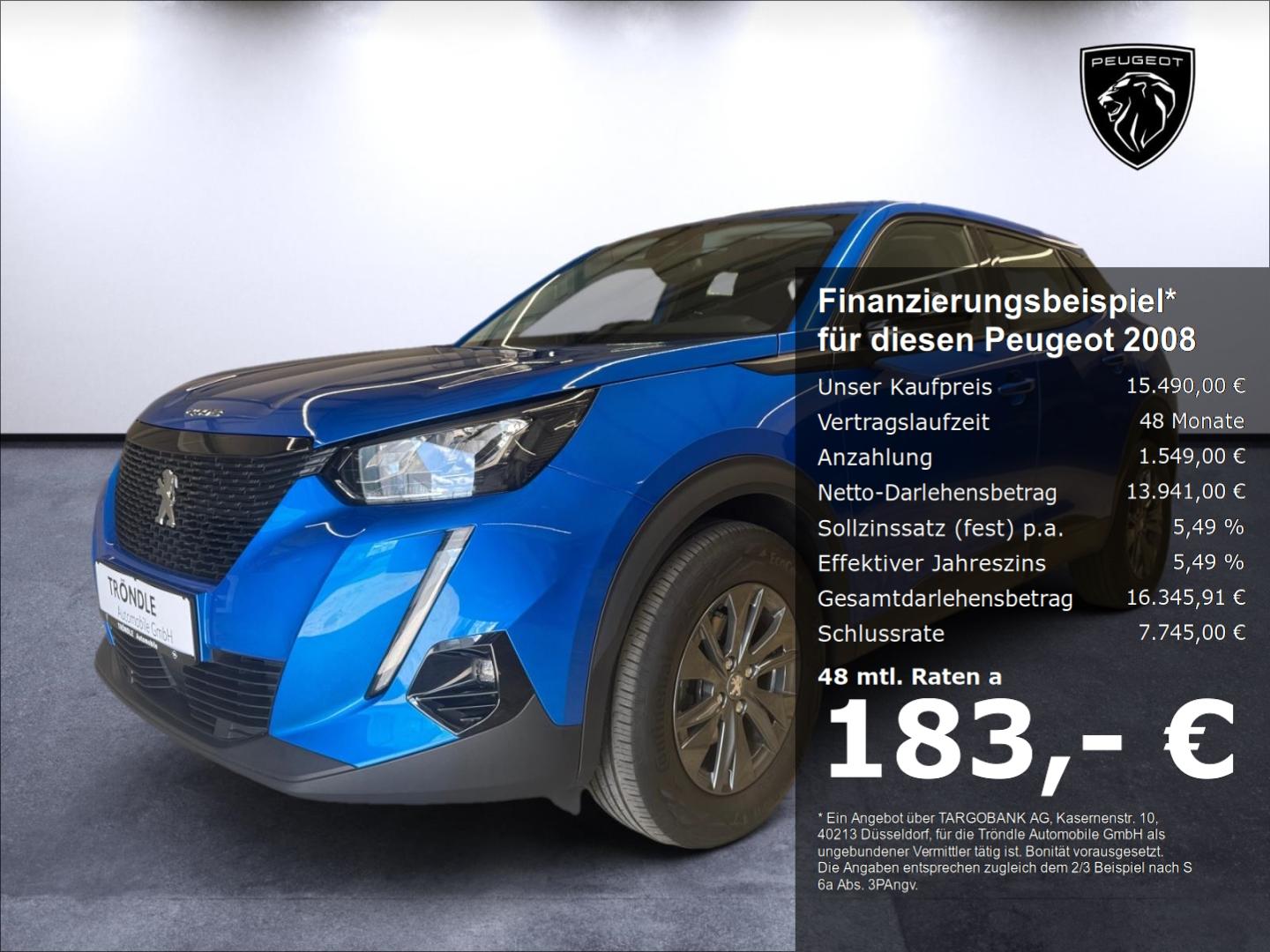Peugeot 2008 Active Pack 130 LED Klimaautom DAB Spurhalt