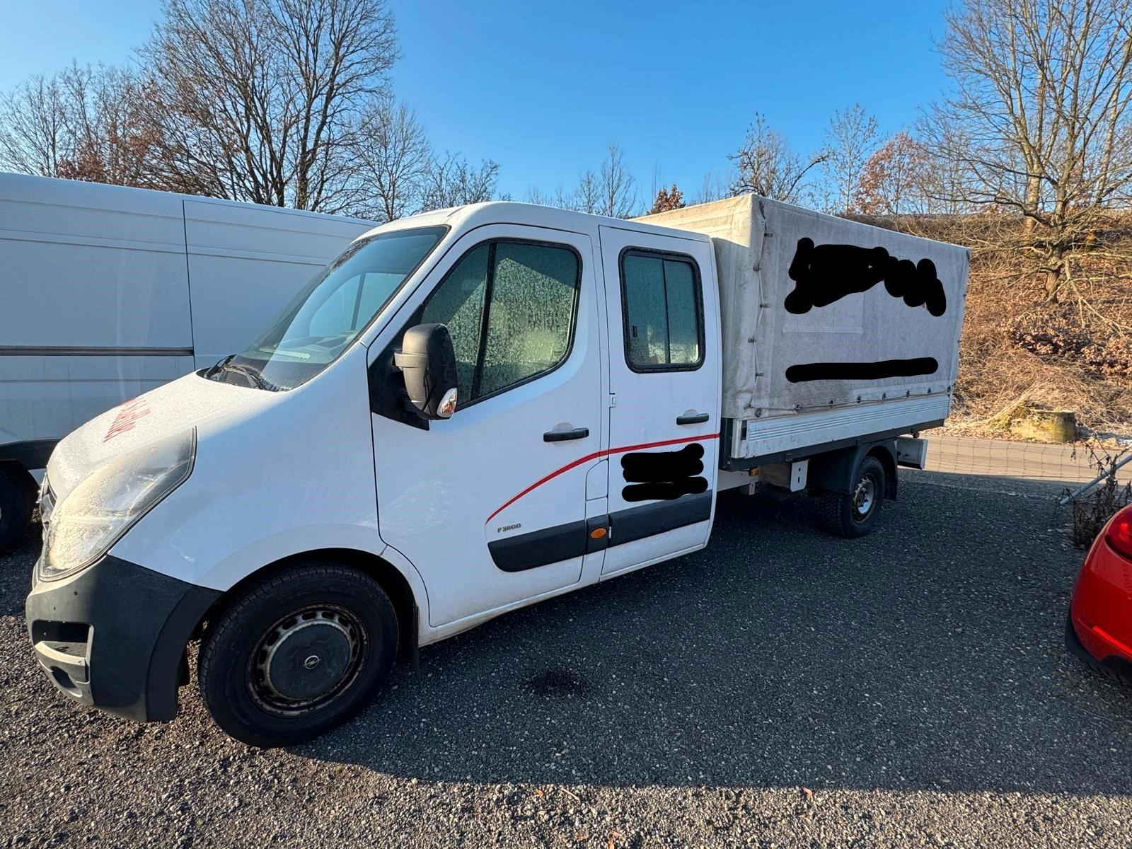 Opel Movano Doppelkabine Pritsche Plane Lang