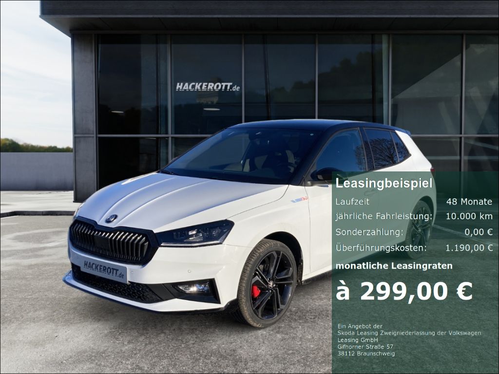 Skoda Fabia 130 1.5 TSI 177PS DSG Navi ACC PDC v+h