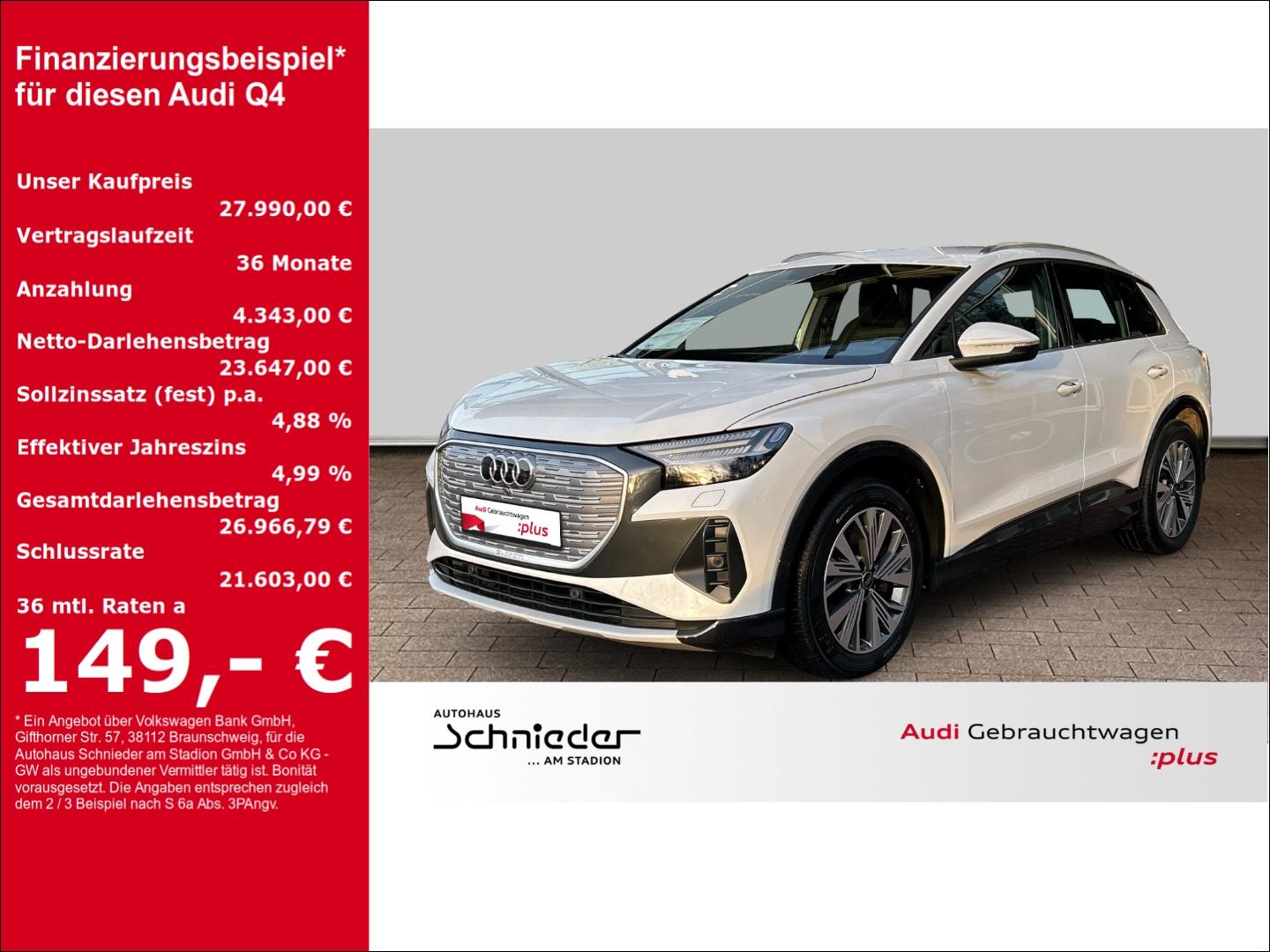 Audi Q4 40 NAVI+MATRIX-LED+ACC+ FAHRASSISTENZ-SYSTEME