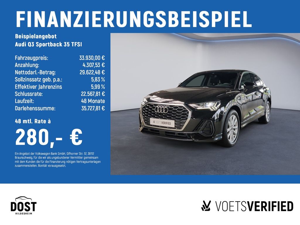 Q3 Sportback 35 TFSI S tronic AHK+LED+SHZ
