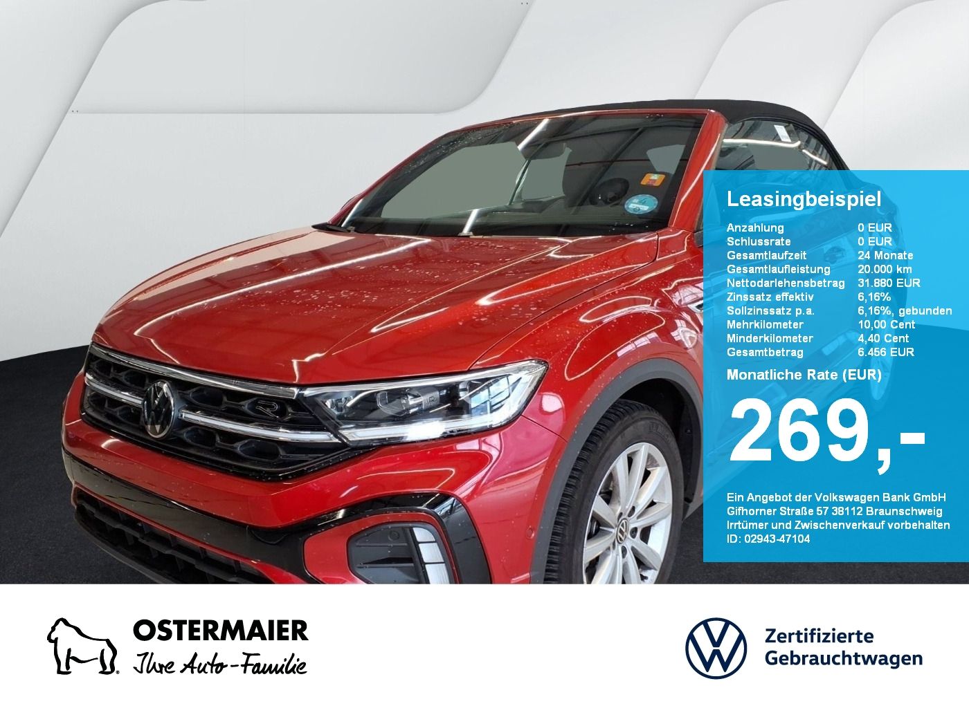 Volkswagen T-Roc Cabriolet R-LINE BLACK 1.5TSI 150PS DSG NP