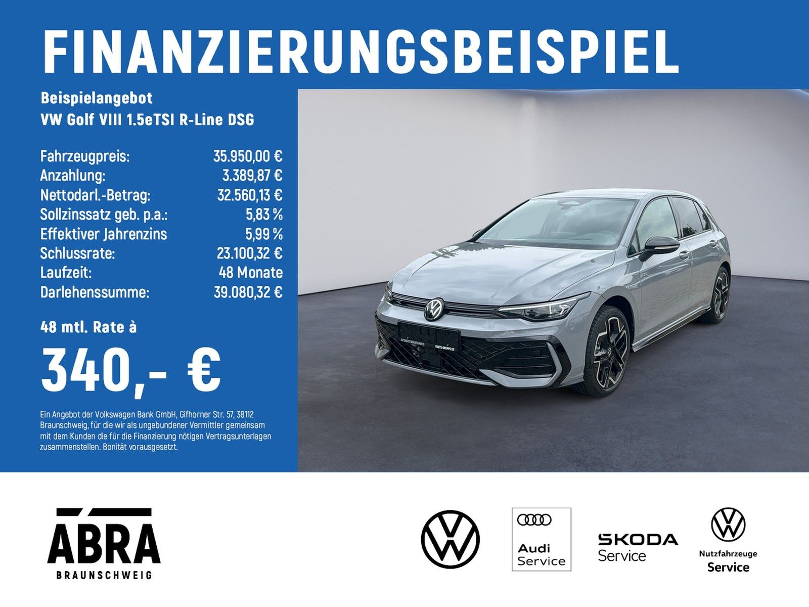 Volkswagen Golf VIII 1.5eTSI R-Line DSG TAGESZULASSUNG