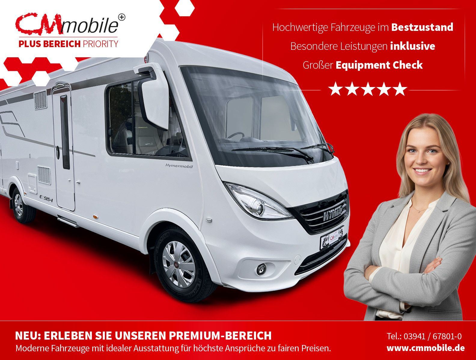 HYMER / ERIBA / HYMERCAR
 Exsis I 678 FL - Hub & Einzelbetten - 1. Hand -
