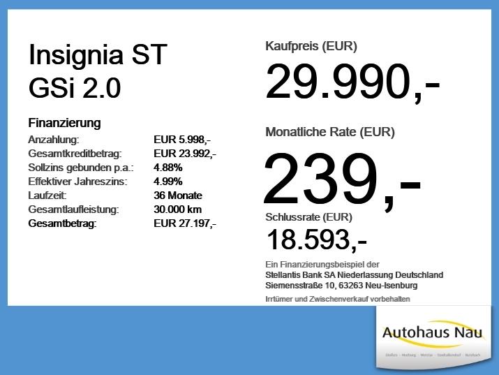 Opel Insignia ST GSi 2.0 inkl. Inspektonspaket BigDea
