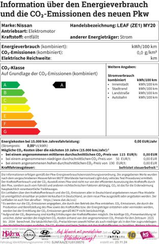 Nissan LEAF (ZE1) MY20 150ps 40kw N-Connecta, WP, LED N