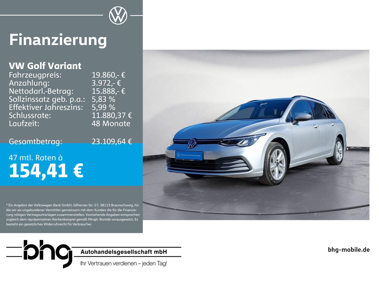 Volkswagen Golf Variant Life 2,0 TDI SCR DSG