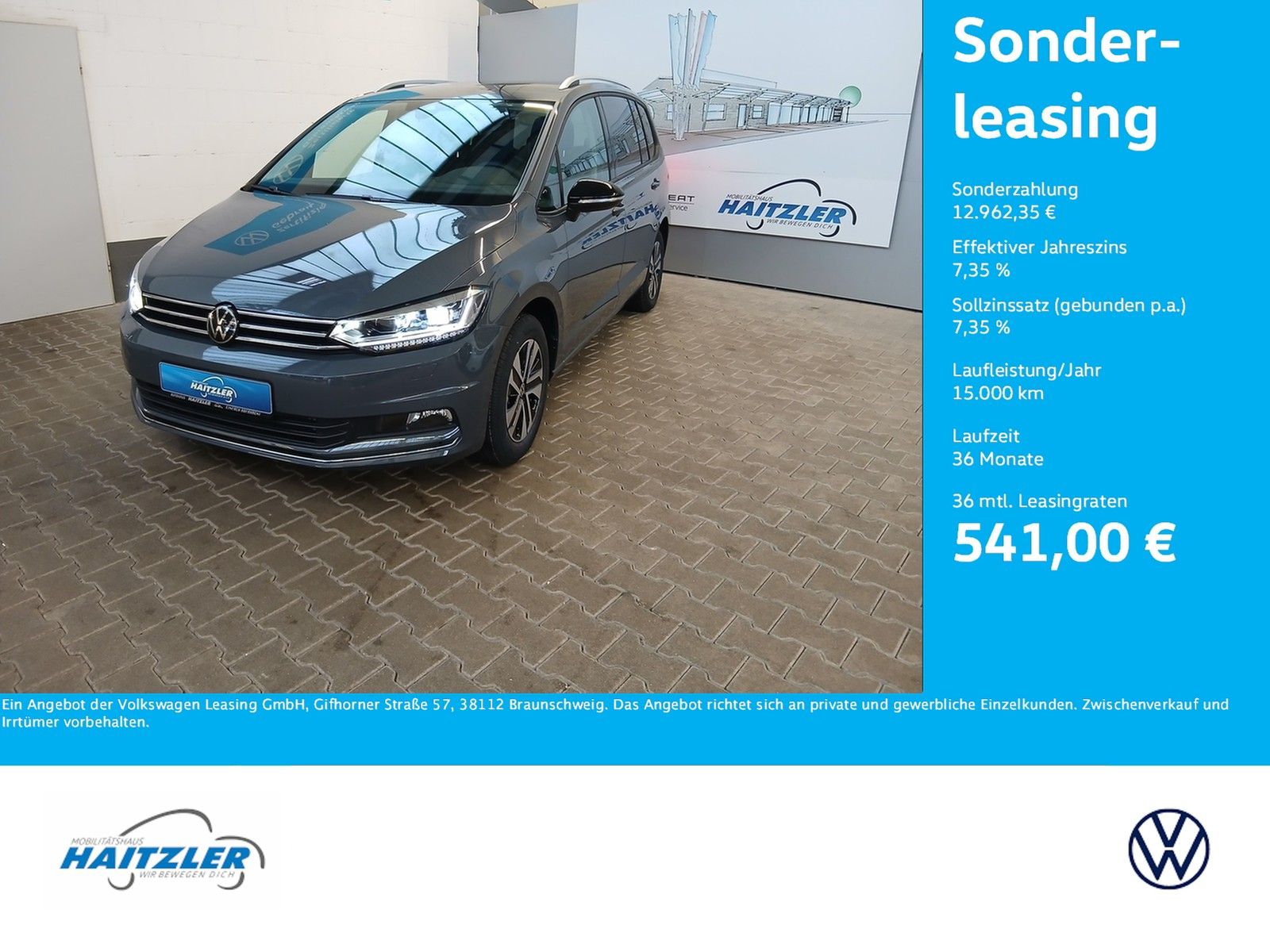 Fahrzeugabbildung Volkswagen Touran Energy 1,5 TSI DSG + AHK+Navi+LED+ Kamera