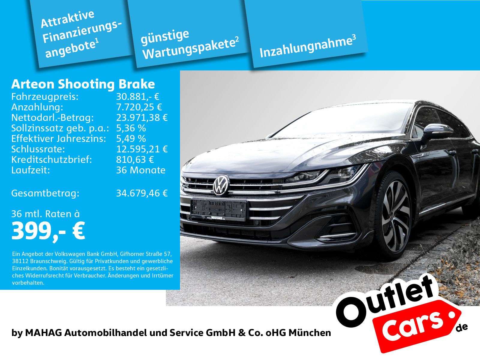 VW Arteon Shooting Brake 2.0 TDI R-LINE LEDER IQ.LI