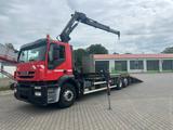 Iveco AD260S36 / Hiab 166 Funk / Maschinentransporter - Maschinentransporter