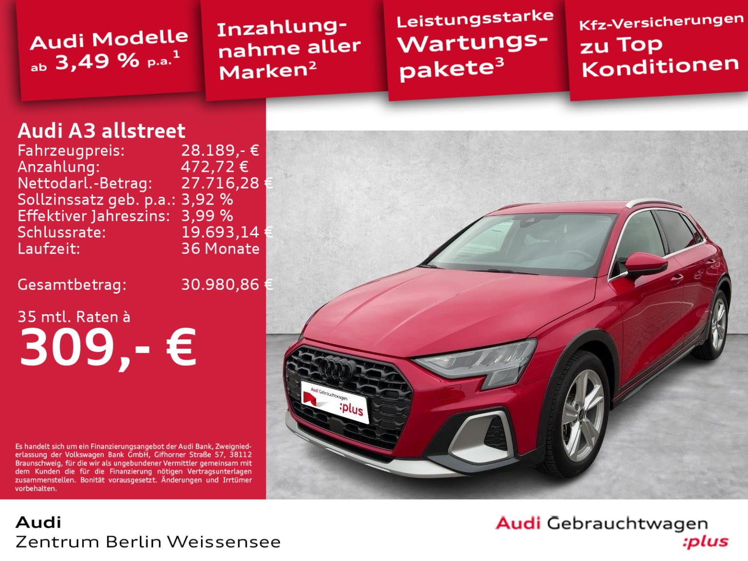 Audi A3 allstreet 35 TFSI S-TRO*LED*AHK*APP*SHZ*ASG**