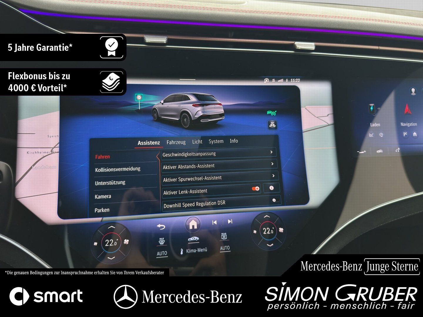 Fahrzeugabbildung Mercedes-Benz EQE 43 4M SUV AMG Night I+II HUD Hyper AHK