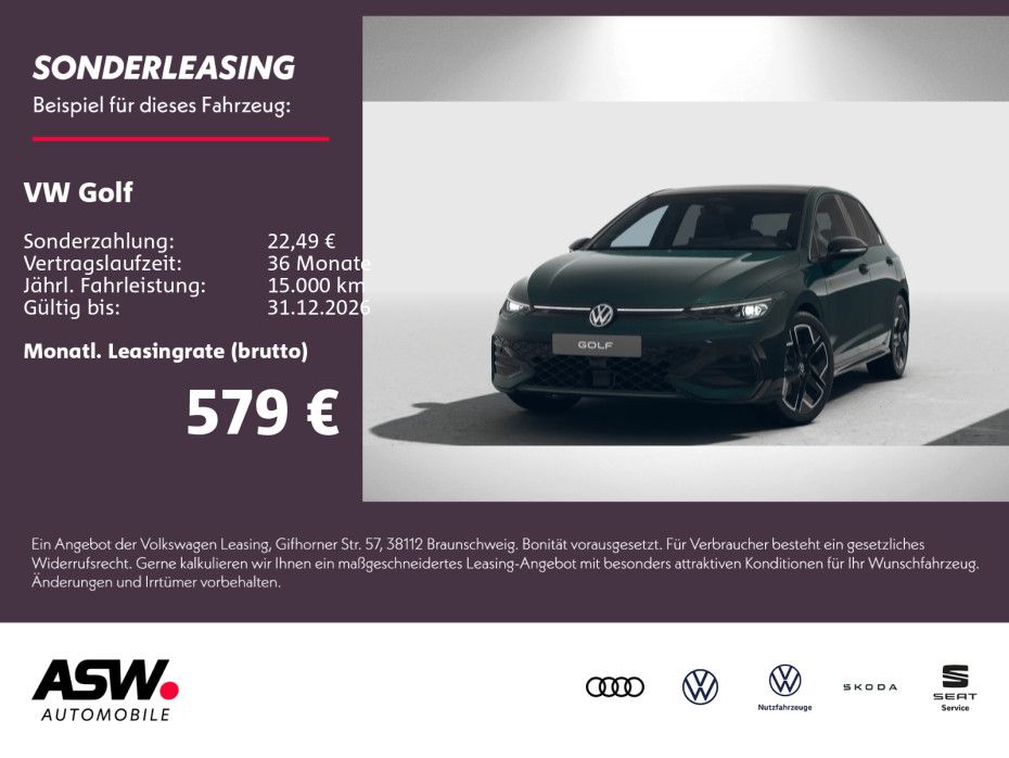 Volkswagen Golf R-Line 2,0 l TSI 204 PS DSG 360° LED AHK