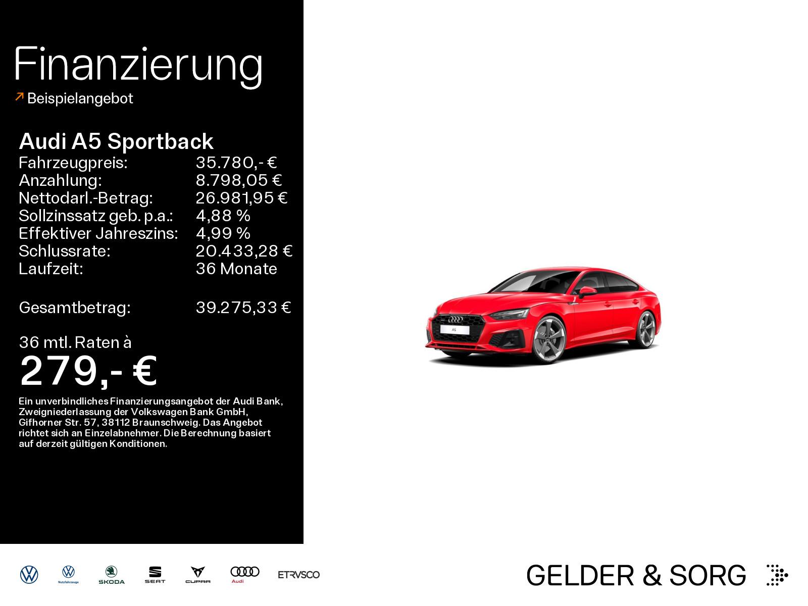Audi A5 Sportback 50 TDI S-line quattro ACC*MATRIX*RF