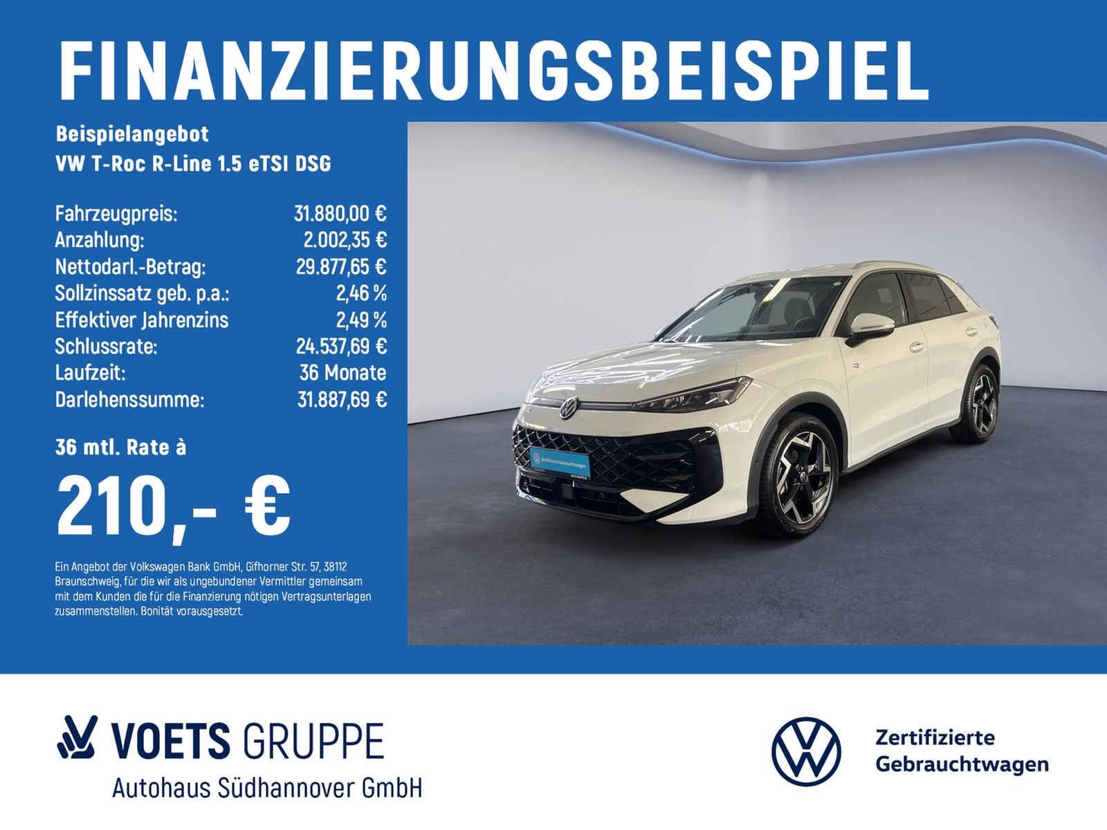 Volkswagen T-Roc R-Line 1.5 eTSI DSG MATRIX-LED+RearView