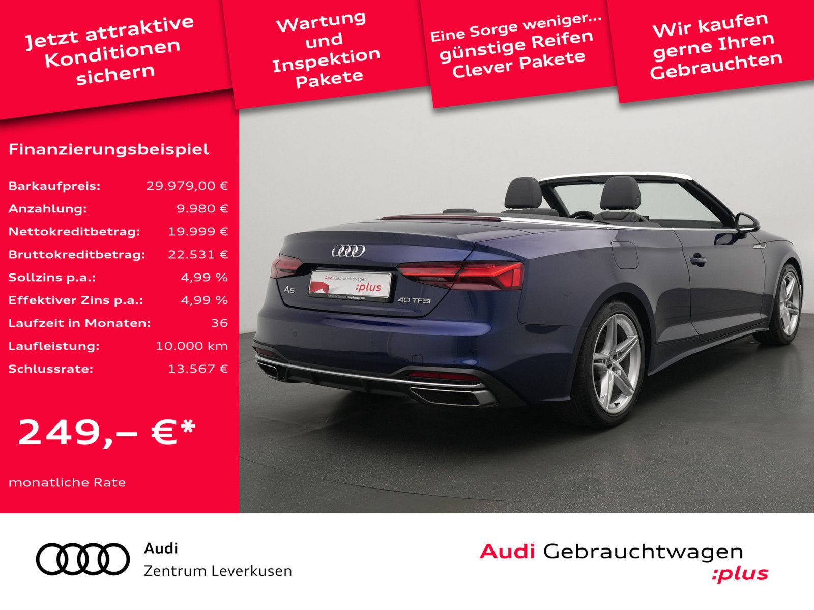 Audi A5 Cabriolet advanced NAVI VIRT KAM 360° LEDER foto 2