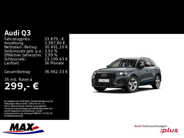 Q3 35 TFSI ADVANCED LED+NAVI+AHK+VCP+SMARTPHONE