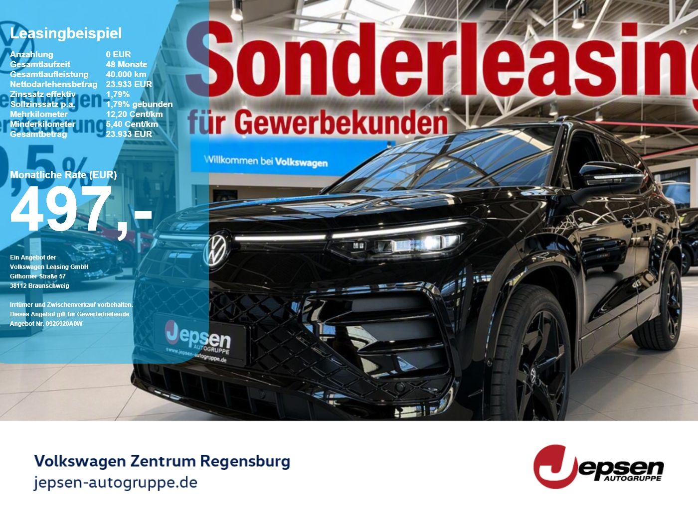 Volkswagen Tayron R-Line BlackStyle Hybrid 419,- AHK WR