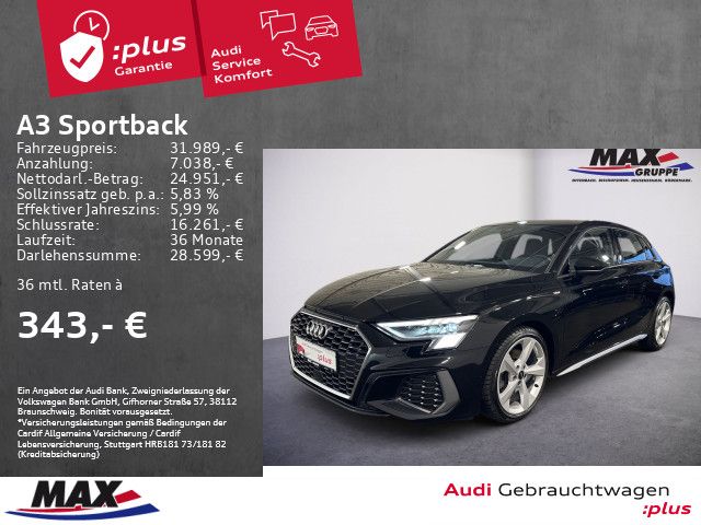 Audi A3 Sportback 40 TFSI QUATTRO S LINE MATRIX+NAVI+