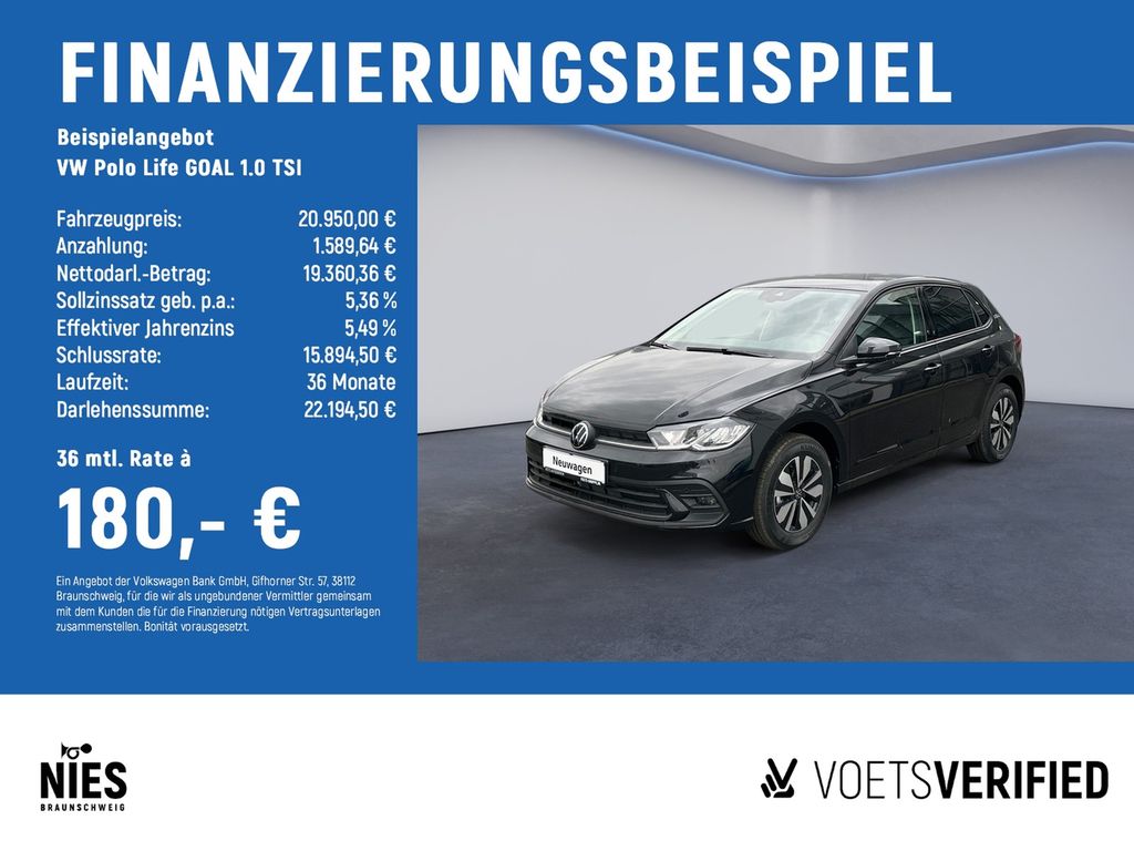 Polo Life GOAL 1.0 TSI RearView+ACC+SHZ