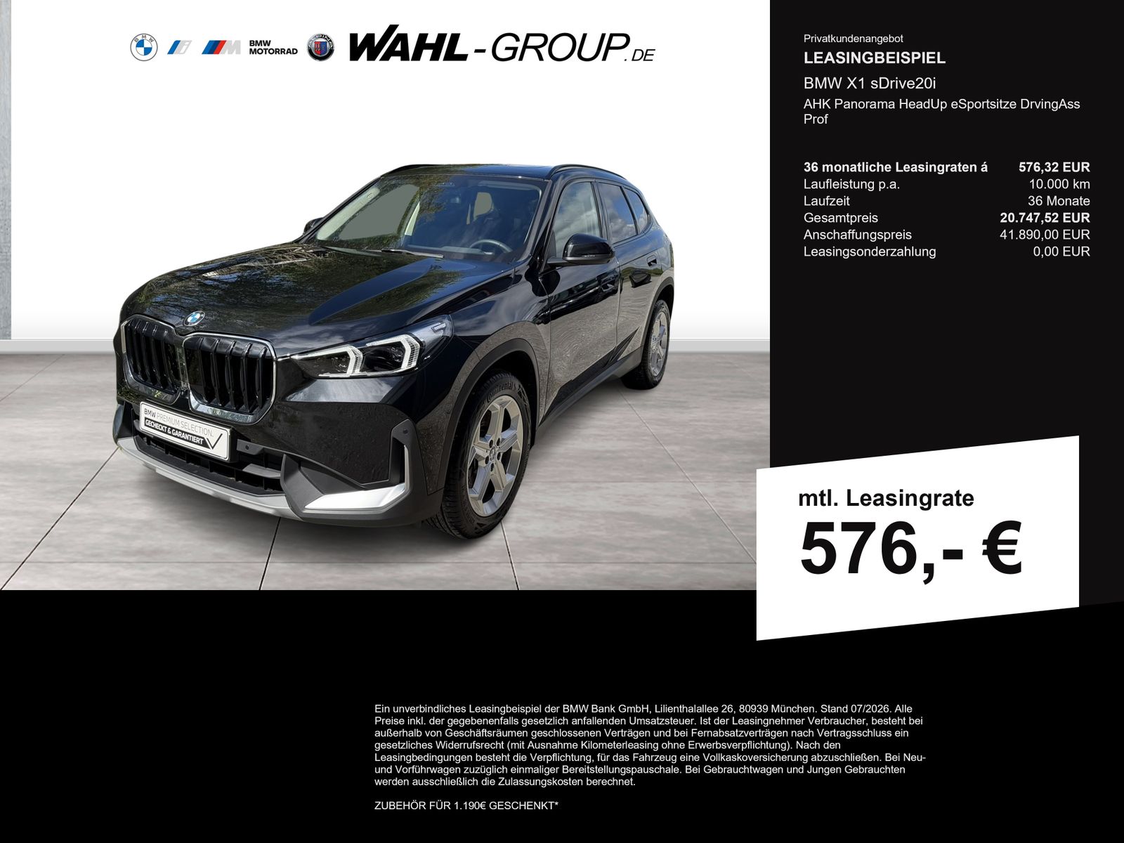 BMW X1 sDrive20i AHK Panorama HeadUp eSportsitze Drv