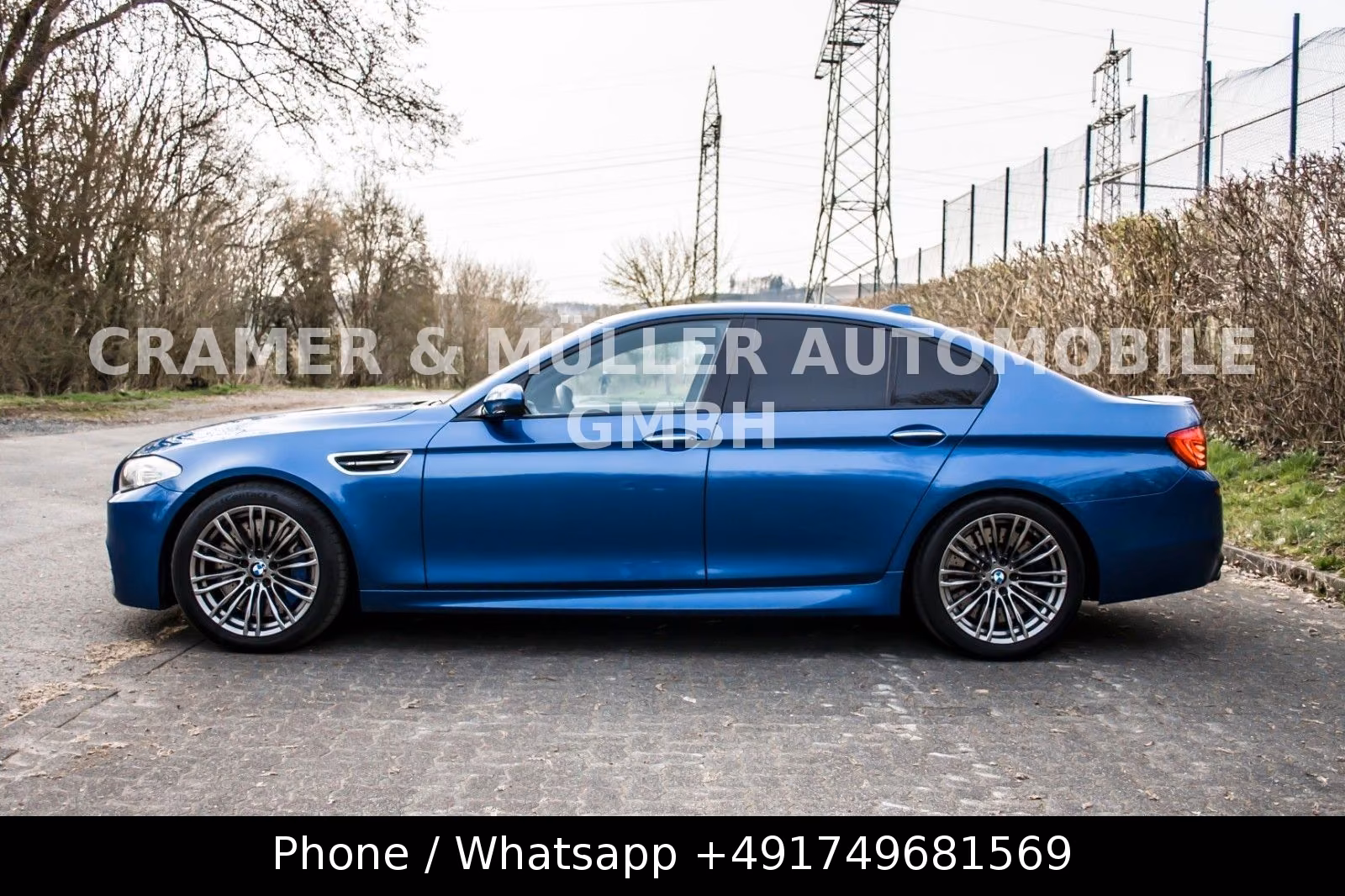 BMW M5 F10 V8 4.4 Biturbo 560 ch DKG / 164 000 km / Bleu Monte Carlo / HUD / Cuir Merino