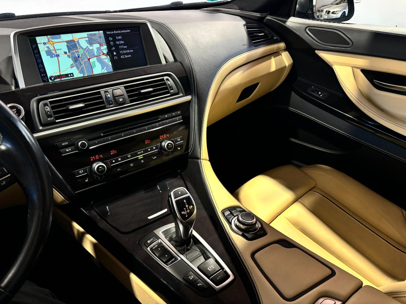 BMW 650i F13 xDrive Coupé V8 408 ch • BMW Individual • Cuir beige • Head-up • Toit pano • 19"