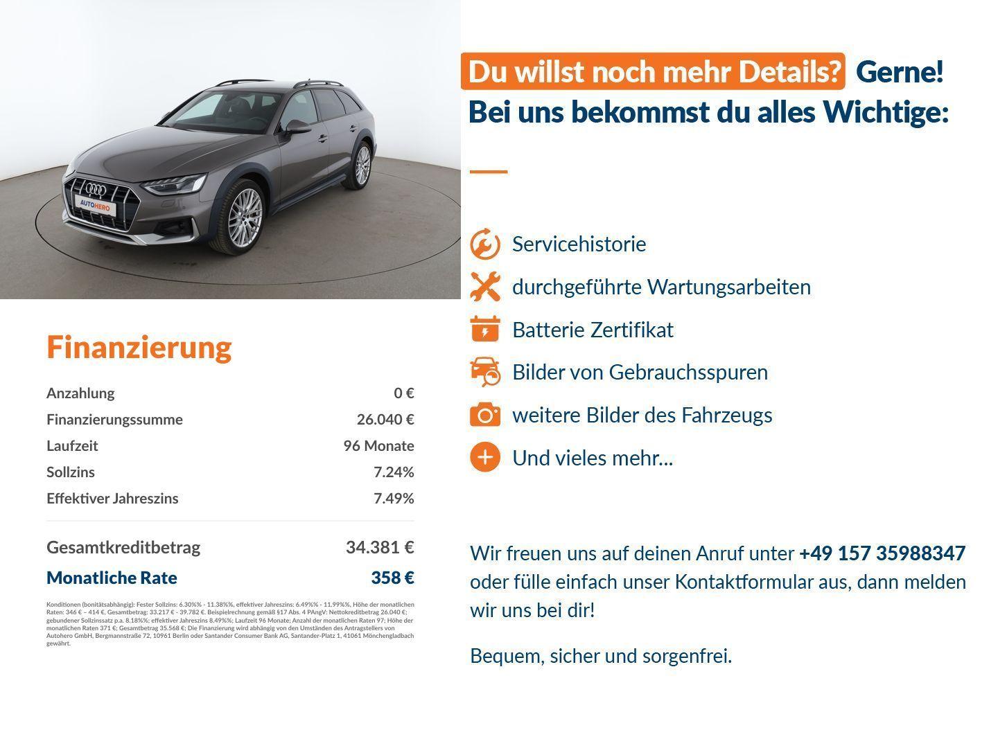 Audi A4 45 TFSI Mild-Hybrid quattro Aut.*NAVI, миниатюра 14