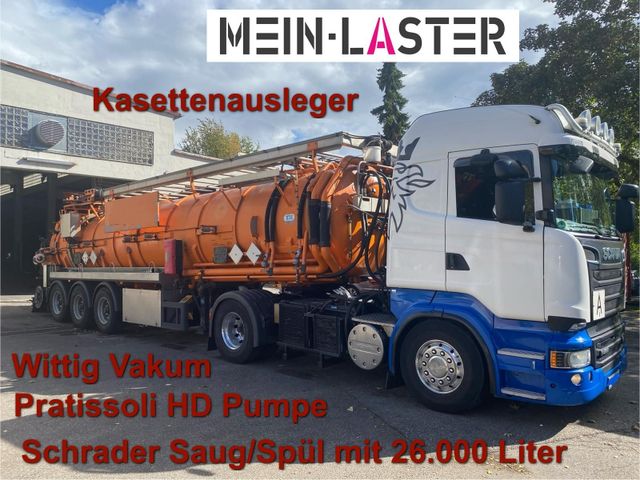 Scania R 560 Schrader 26m³ Vacum Wittig + HD Pratissoli