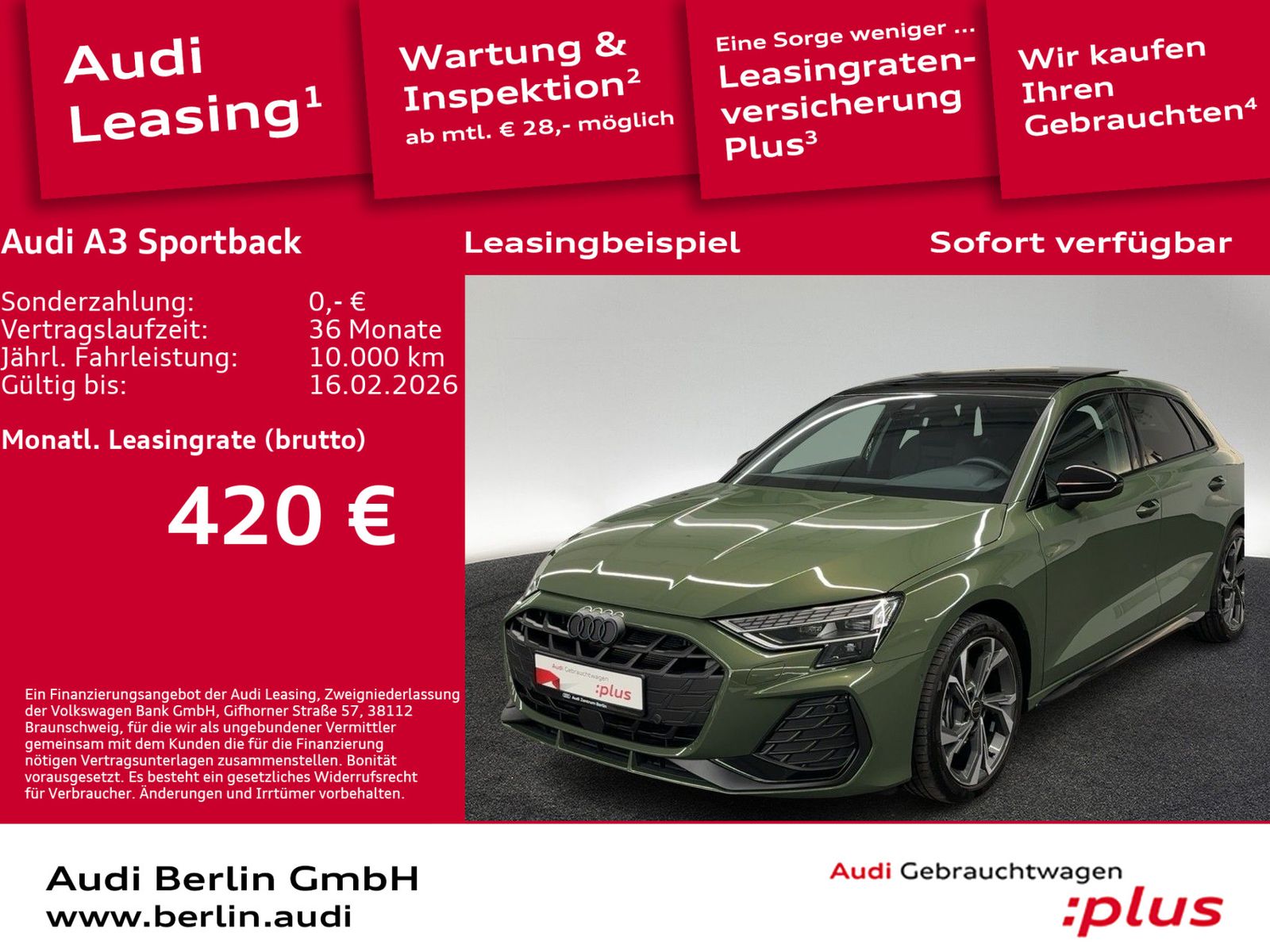 Audi A3 Sportback S line 35 TFSI S tr. AHK RFK PANO