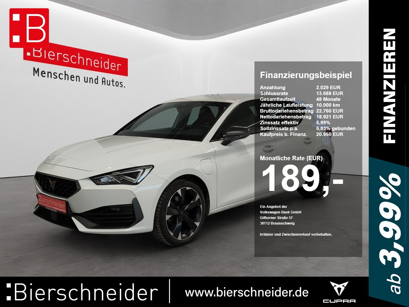 Cupra Leon 1.4 e-Hybrid DSG NAVI+18+KESSY+ACC+SHZ+Full